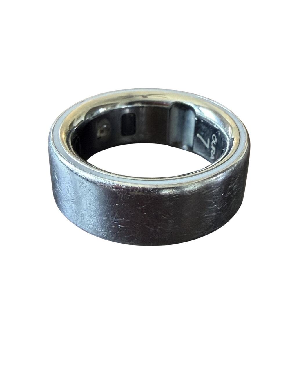 Oura Ring Silver Smart Ring Size 7 Health Sleep Activity Tracker Wearable--AS IS